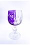 Handmade Crystal Bohemia Purple Double Color Decorative Presentation Stand Footed Goblet Coffee Side Water Glass - 3