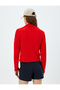 Hair Knit Textured Long Sleeve Polo Neck Sweater - 4