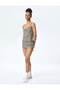 Lace Detailed Gingham Mini Shorts Pajama Bottoms - 2