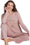 Women's Plus Pajama Set Full Sleeve T-Shirt & Pants 3XL-5XL Homewear Sleepwear - 2