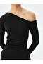 Drape Detail Asymmetrical Neckline Long Sleeve Mini Pencil Dress - 5