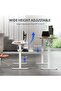 FLEXISPOT EN1 One-Piece Standing Desk 55 x 24 Inches - White Frame + White Top, 2 Packages - 4