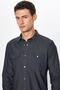 Men's Slim Fit Slim Fit Long Sleeve Denim Jeans Washed Double Pocket Anthracite Sports Lapel Shirt - 3