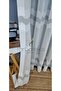 Farbateks Dikim Lizvon Gray Anthracite Striped 1/2 Layer Pleated Tulle Curtain - 2