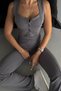Gray Women's Vest and Trousers Double Set - 5