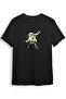 Japanese Samurai Streetwear Dragon Ejder Printed Stylish Designed 100% Cotton Regular Fit Black T-Shirt - 3