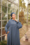 Ankanoor Navy Blue Half Placket Muslin Dress Anka 255055 - 3