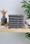 Dark Gray 30x30 Set of 6 Hand Towels - 6