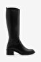Women's Side Zipper Heeled Boots Levarin Black - 3