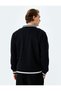 Long Sleeve Half Zip Slogan Embroidered Sweatshirt with Stripe Detail - 4