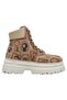 Women's Vegan Leather Beige Boots - Frames-Of-Hogwarts Design - 4