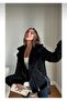 Women's Suede Coat with Rapped Belt Detail - 3