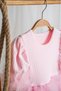 Girls' Candy Pink Short Sleeve Dress with Sleeves and Skirt Tulle - 4