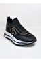 Woman's crystal stone detailed high sole walking shoes - 2