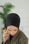 Black Glitter Stone Snap Fastener Ready Practical Hijab Casual Hijab Women's Shawl Scarf - 3