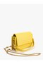 Crossbody Bag Faux Leather Chain Strap Snap Closure - 3
