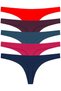 Basic Laser Cut Thong Panties 5 Pack - 2