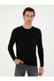 Black Slim Fit Cashmere Silk Blend Crew Neck Knitwear Sweater 50293273-Vr046 - 3