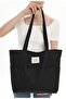 Women's Original Black Fabric Model Women's Hand and Shoulder Bag Emma Tnc1016