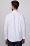 Classic Fit Long Sleeve Necktie Dobby Men's White Shirt - 5