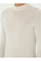 Ecru Slim Fit Cashmere Silk Blended Quarter Turtleneck Knitwear Sweater 50296503-Vr019 - 7