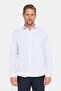 Classic Fit Long Sleeve Slim Striped Cotton Tie Collar Men's Shirt - 3