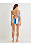 Strapless Swimsuit with Window Detail and Geometric Accessories - 4