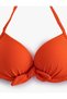 Textured Push Up Bikini Top with Tie Detail - Underwire - 2
