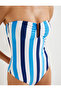 Strapless Swimsuit with Window Detail and Geometric Accessories - 5