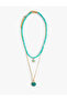 Seashell Patterned 2-Piece Beaded Chain Necklace Set