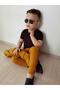 Burçak Boutique Boys' Mustard Color Trousers / Jackets / T-Shirts 3-Piece Combination - 8