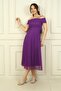 Madonna Collar Lined Skirt Chiffon Pleated Dress Slim Fit - 3
