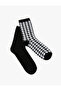 Houndstooth Patterned 2-Piece Socks Set