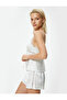 Satin Mini Shorts - Bridal Pajama Bottoms - 2