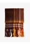 Soft Textured Multicolored Long Scarf with Tassels - 2