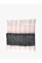 Scarf with Tassels Soft Textured Color Contrast - 2