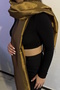 Mustard Color Taffeta Shawl - 3