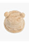 Plush Bucket Hat with Pompom Detail - 2