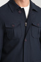 Men's Slim Fit Fabric Trench Coat with Zipper-Buttons - 2