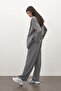 Women's Gray Padded Special Edition Oversize Jacket - 5