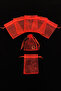 Red Transparent Tulle Pouch, 100 Pieces Size 9X12Cm, Henna Cookie Nuts Gold Jewelry Promise Gift Bundle
