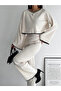 Women's Ecru Crop Knitwear Double Set - 5