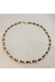 Sand Beaded Pearl Detailed Necklace-Brown Sand Beaded Pearl Women's Necklace-Handmade Summer Necklace - 3