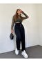 Belt Detailed Tasseled Jeans - Black - 2