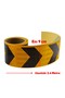 Yellow Black Marked Directional Reflective Reflective Strip Tape 9 cm Warning Tape Adhesive 2.4 Mt - 2