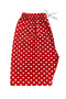 Women's Red Polka Dot Cotton Elastic Comfortable Shorts