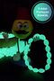 5 Pieces Glow in the Dark Green Highlighter Cat's Eye Powder Amber Bracelet 5-Piece Bracelet - 2