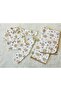 Corded Fabric (3 Pieces) Teddy Bear Pattern Swaddled Baby Set - 5