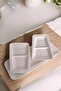 Istanbul Porcelain 3-Piece Divided Boat Serving Plate Set Cream C-320.035 - 4