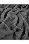 Dark Gray 100% Cotton Single 160X240Cm Waffle Fringeless Bedspread/1 Piece 50X70Cm Pillow - 4